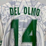 Shop 1996/98 MEXICO DEL OLMO #14 AWAY SHIRT (M) ABA SPORT, classic football shirts, vintage football shirts & retro soccer jerseys at Cult Kits
