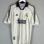 Shop 1998/00 REAL MADRID RAUL #7 HOME SHIRT (L) ADIDAS, classic football shirts, vintage football shirts & retro soccer jerseys at Cult Kits