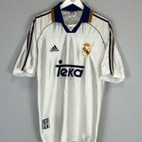 Shop 1998/00 REAL MADRID RAUL #7 HOME SHIRT (L) ADIDAS, classic football shirts, vintage football shirts & retro soccer jerseys at Cult Kits