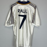 Shop 1998/00 REAL MADRID RAUL #7 HOME SHIRT (L) ADIDAS, classic football shirts, vintage football shirts & retro soccer jerseys at Cult Kits