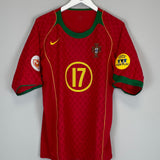 Shop 2004/06 PORTUGAL RONALDO #17 HOME SHIRT (L) NIKE, classic football shirts, vintage football shirts & retro soccer jerseys at Cult Kits