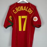 Shop 2004/06 PORTUGAL RONALDO #17 HOME SHIRT (L) NIKE, classic football shirts, vintage football shirts & retro soccer jerseys at Cult Kits