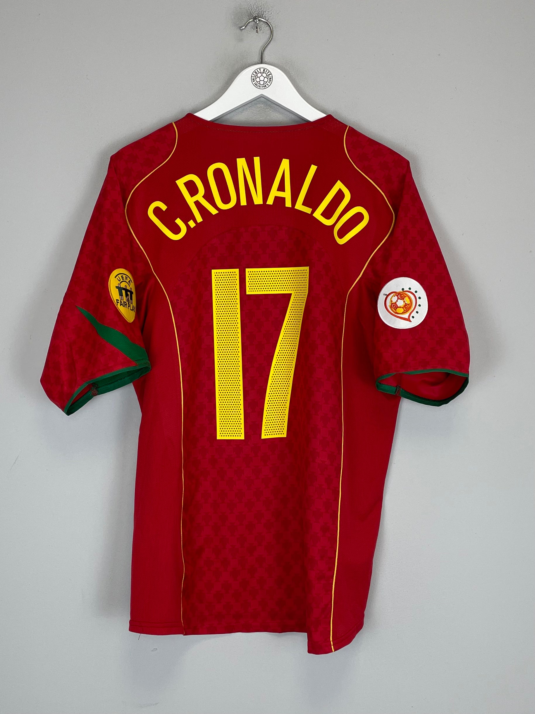Shop 2004/06 PORTUGAL RONALDO #17 HOME SHIRT (L) NIKE, classic football shirts, vintage football shirts & retro soccer jerseys at Cult Kits