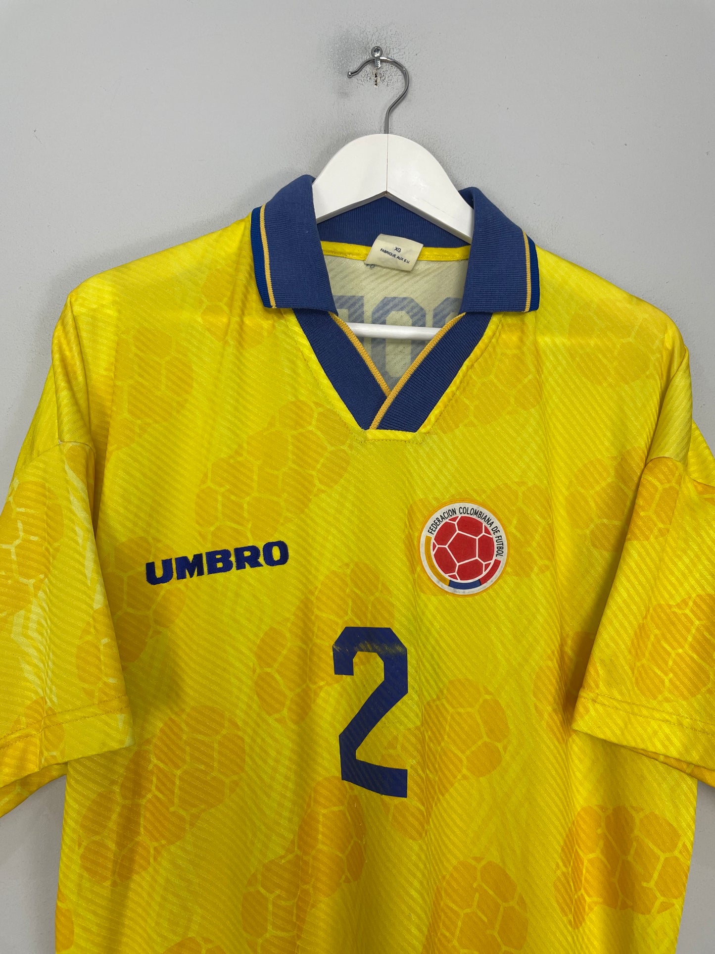 1994/95 COLOMBIA ESCOBAR #2 HOME SHIRT (XL) UMBRO