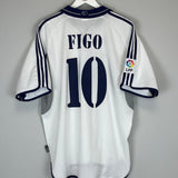 2000/01 REAL MADRID FIGO #10 HOME SHIRT (XL) ADIDAS