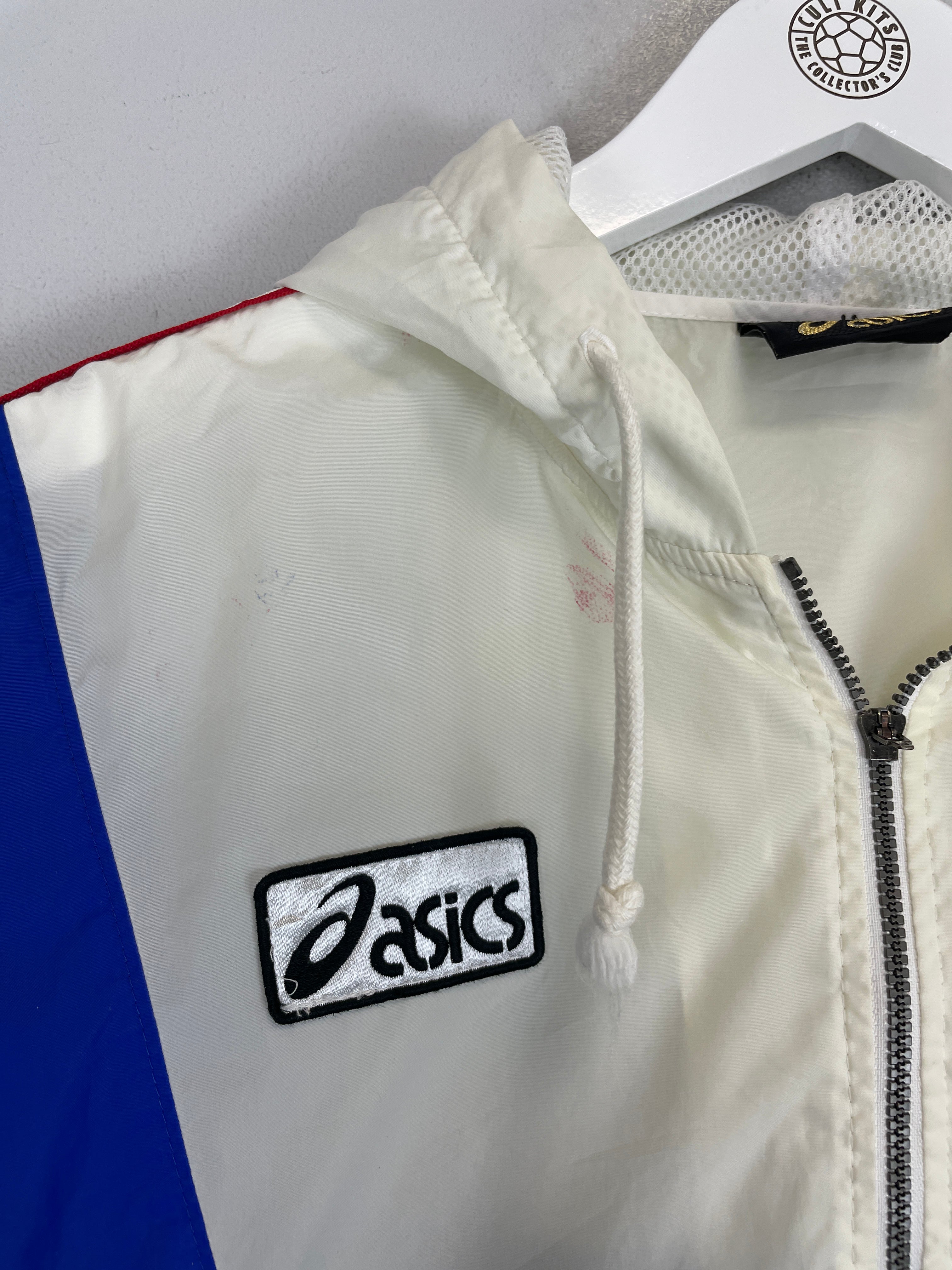 Shop 2000/01 ASICS 1/4 ZIP WINDBREAKER JACKET (M), classic football shirts, vintage football shirts & retro soccer jerseys at Cult Kits