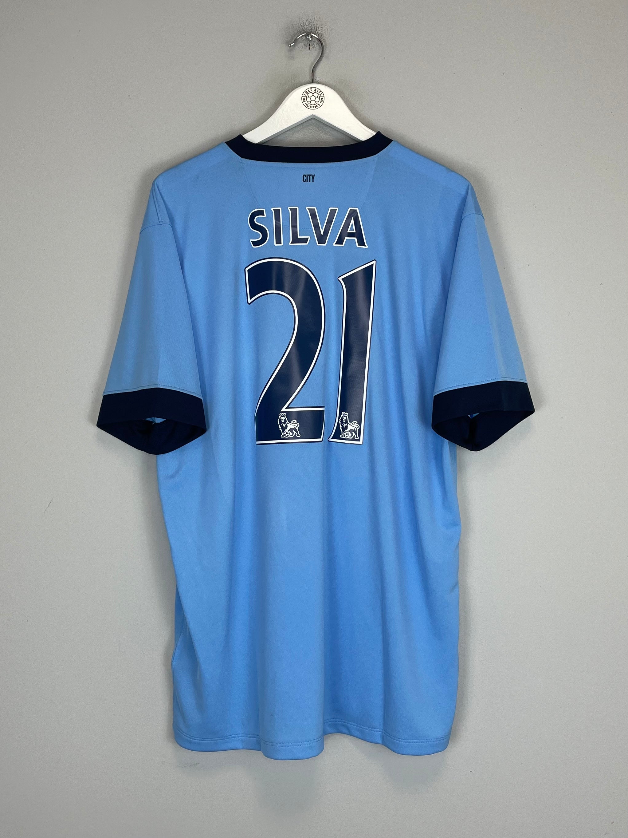 Shop 2014/15 MANCHESTER CITY SILVA #21 HOME SHIRT (XL) NIKE, classic football shirts, vintage football shirts & retro soccer jerseys at Cult Kits
