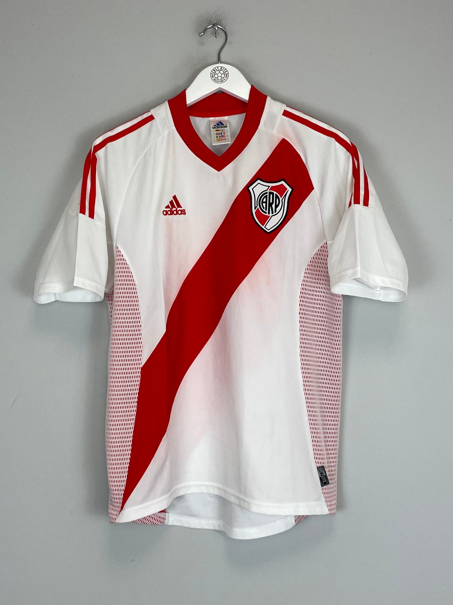 Shop 2002/03 RIVER PLATE HOME SHIRT (S) ADIDAS, classic football shirts, vintage football shirts & retro soccer jerseys at Cult Kits