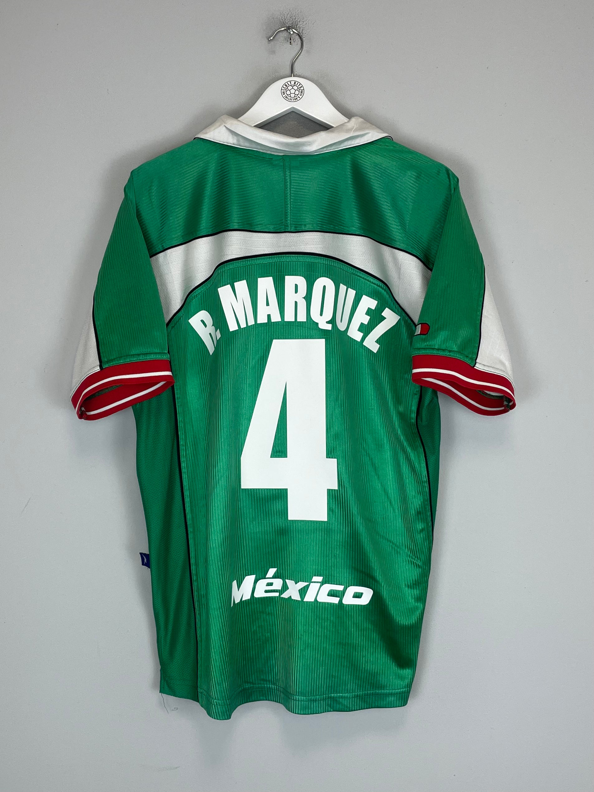 Shop 2000/01 MEXICO R.MARQUEZ #4 HOME SHIRT (M) ATLETICA, classic football shirts, vintage football shirts & retro soccer jerseys at Cult Kits