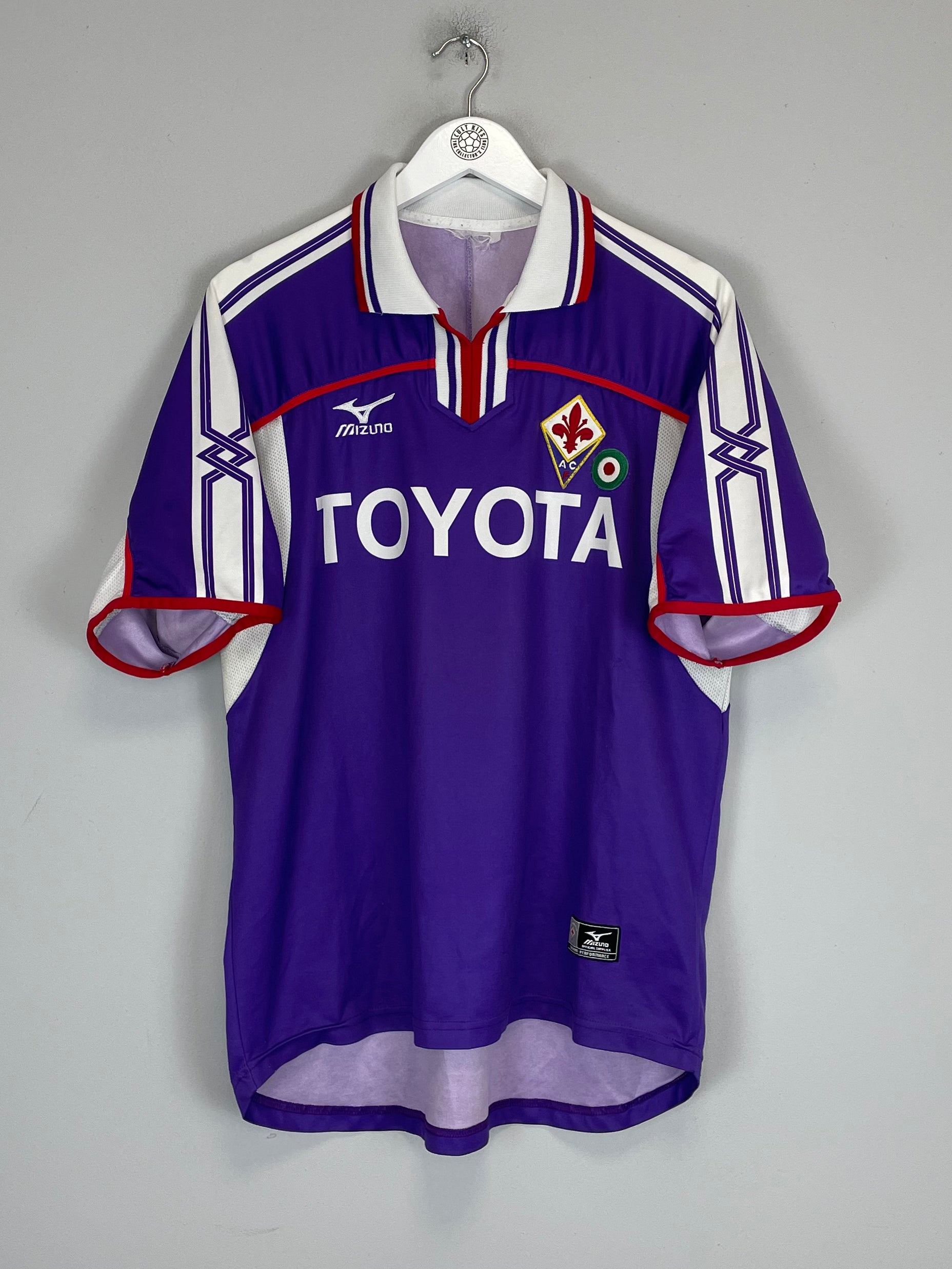 Shop 2001/02 FIORENTINA HOME SHIRT (L) MIZUNO, classic football shirts, vintage football shirts & retro soccer jerseys at Cult Kits