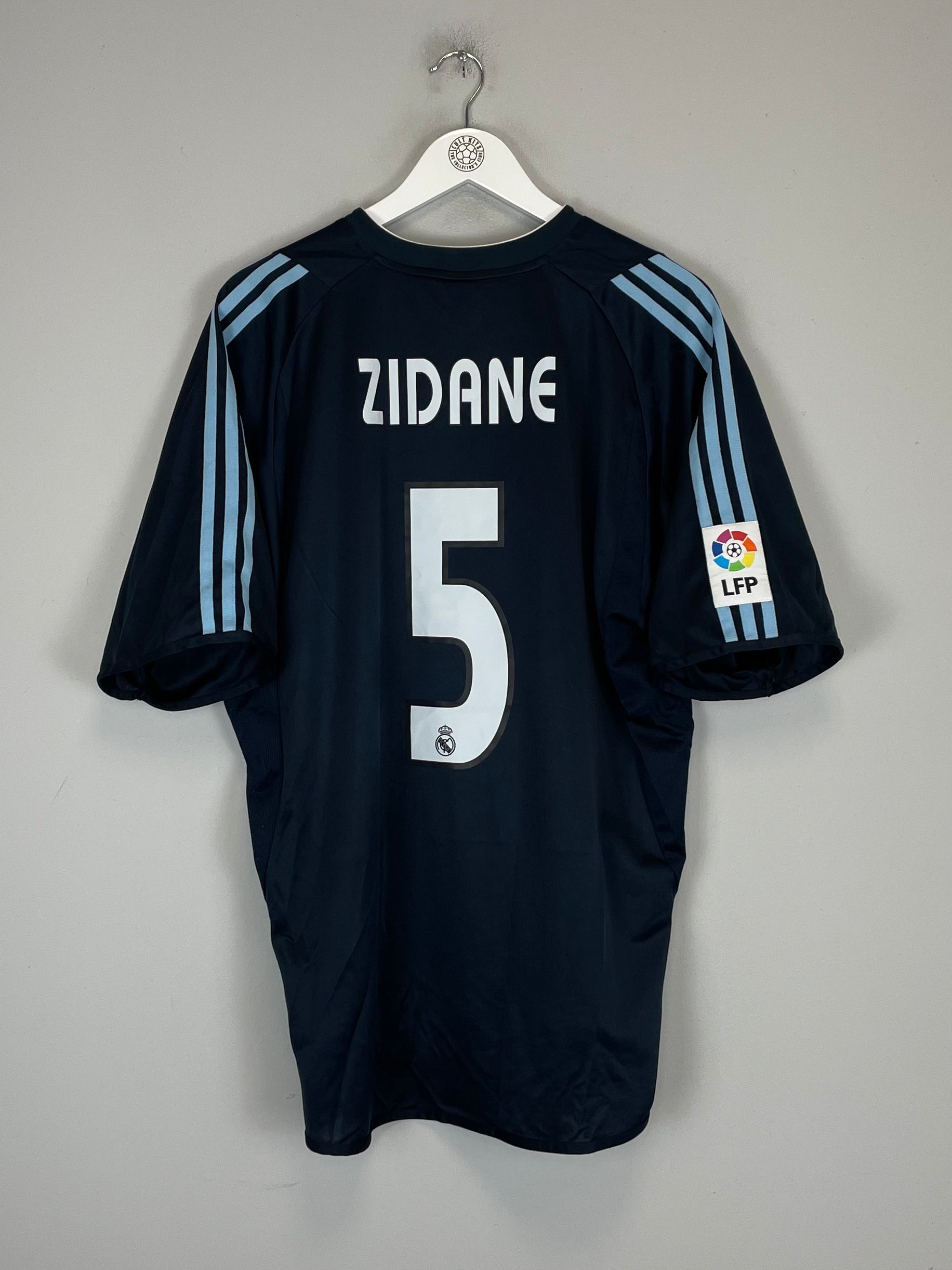 Shop 2003/04 REAL MADRID ZIDANE #5 AWAY SHIRT (XL) ADIDAS, classic football shirts, vintage football shirts & retro soccer jerseys at Cult Kits
