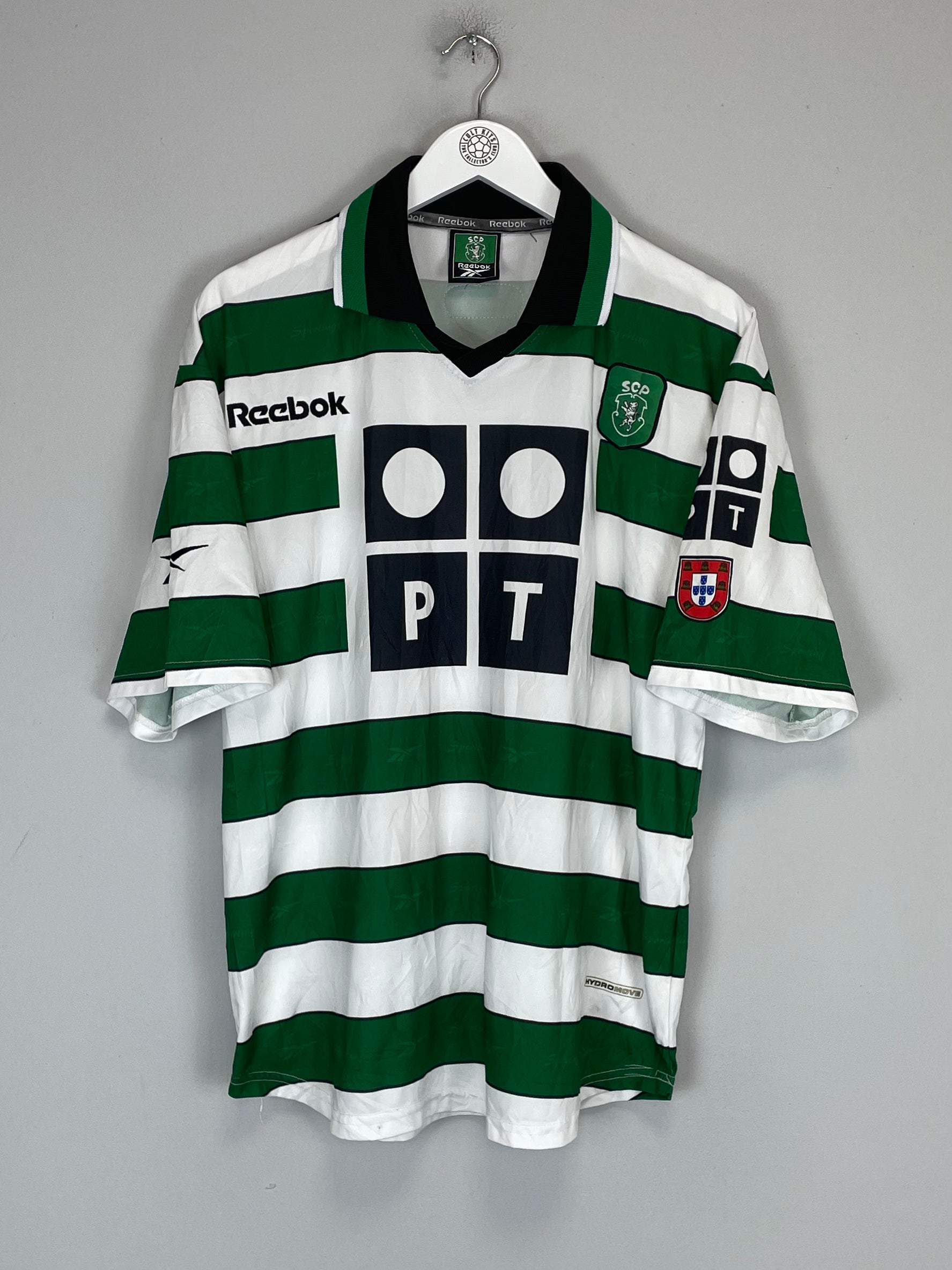 Shop 2000/01 SPORTING CP HOME SHIRT (M) REEBOK, classic football shirts, vintage football shirts & retro soccer jerseys at Cult Kits