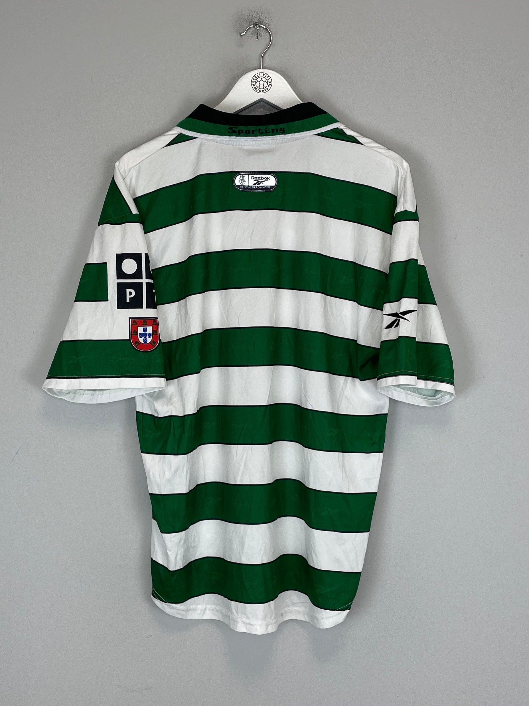 Shop 2000/01 SPORTING CP HOME SHIRT (M) REEBOK, classic football shirts, vintage football shirts & retro soccer jerseys at Cult Kits