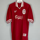 Shop 1996/98 LIVERPOOL MCMANAMAN #7 HOME SHIRT (XXL) REEBOK, classic football shirts, vintage football shirts & retro soccer jerseys at Cult Kits