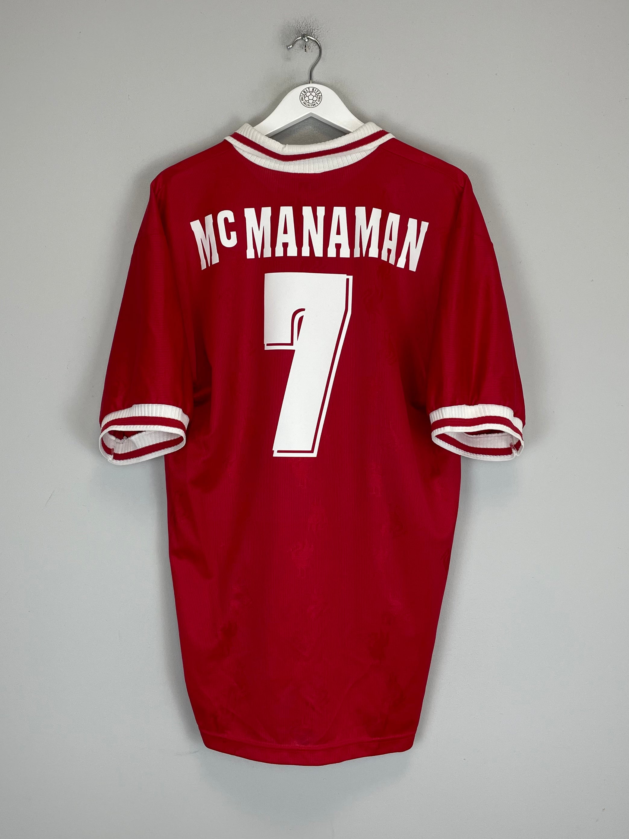 Shop 1996/98 LIVERPOOL MCMANAMAN #7 HOME SHIRT (XXL) REEBOK, classic football shirts, vintage football shirts & retro soccer jerseys at Cult Kits