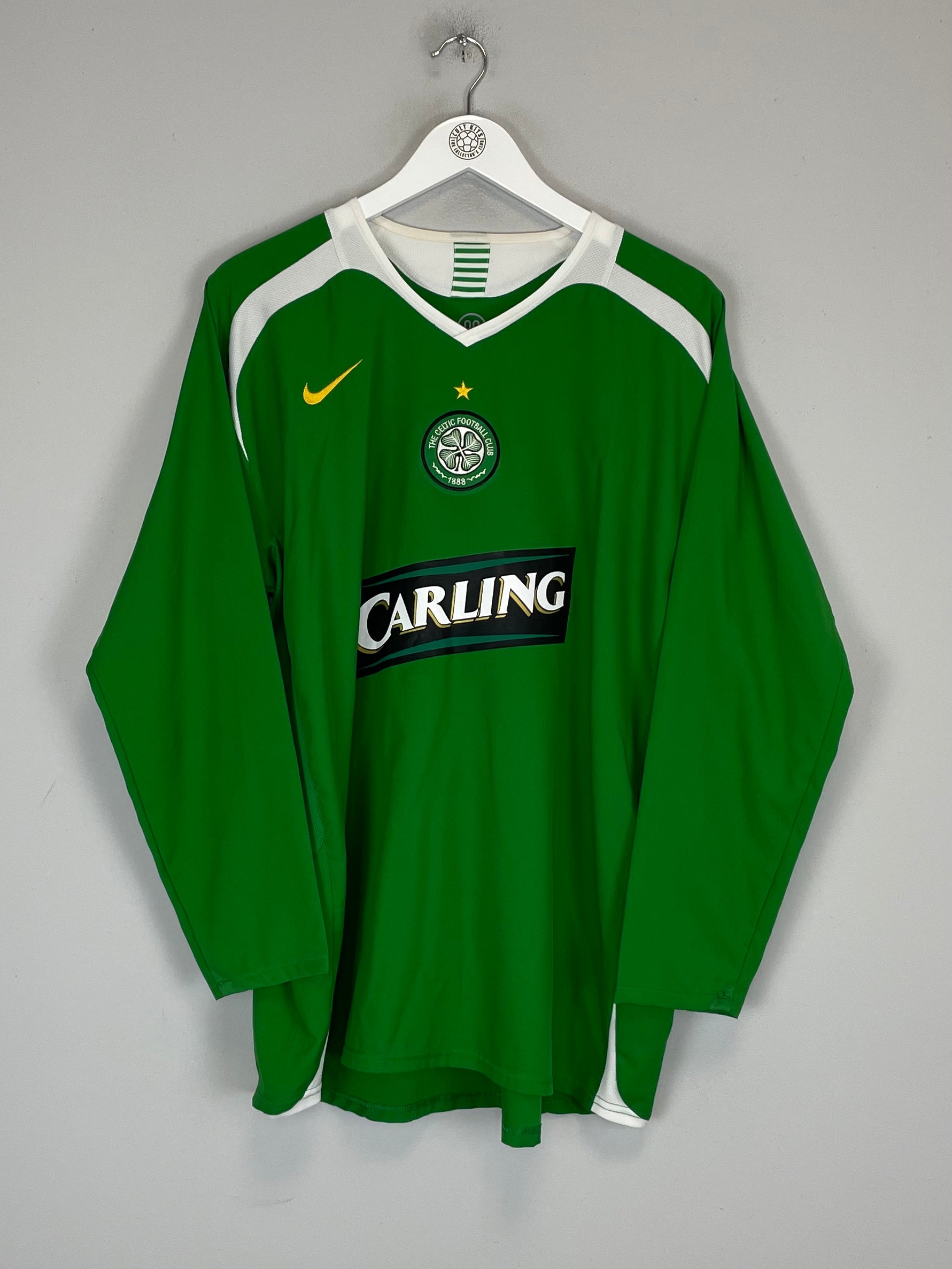 Shop 2005/06 CELTIC NAKAMURA #25 L/S AWAY SHIRT (XL) NIKE, classic football shirts, vintage football shirts & retro soccer jerseys at Cult Kits