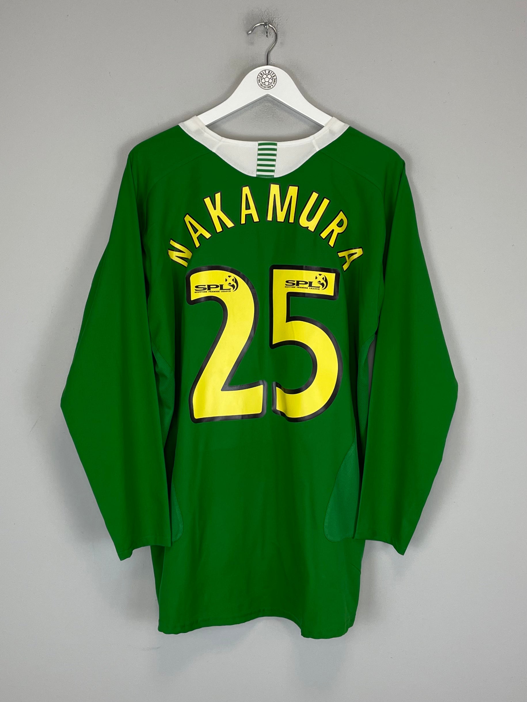 Shop 2005/06 CELTIC NAKAMURA #25 L/S AWAY SHIRT (XL) NIKE, classic football shirts, vintage football shirts & retro soccer jerseys at Cult Kits
