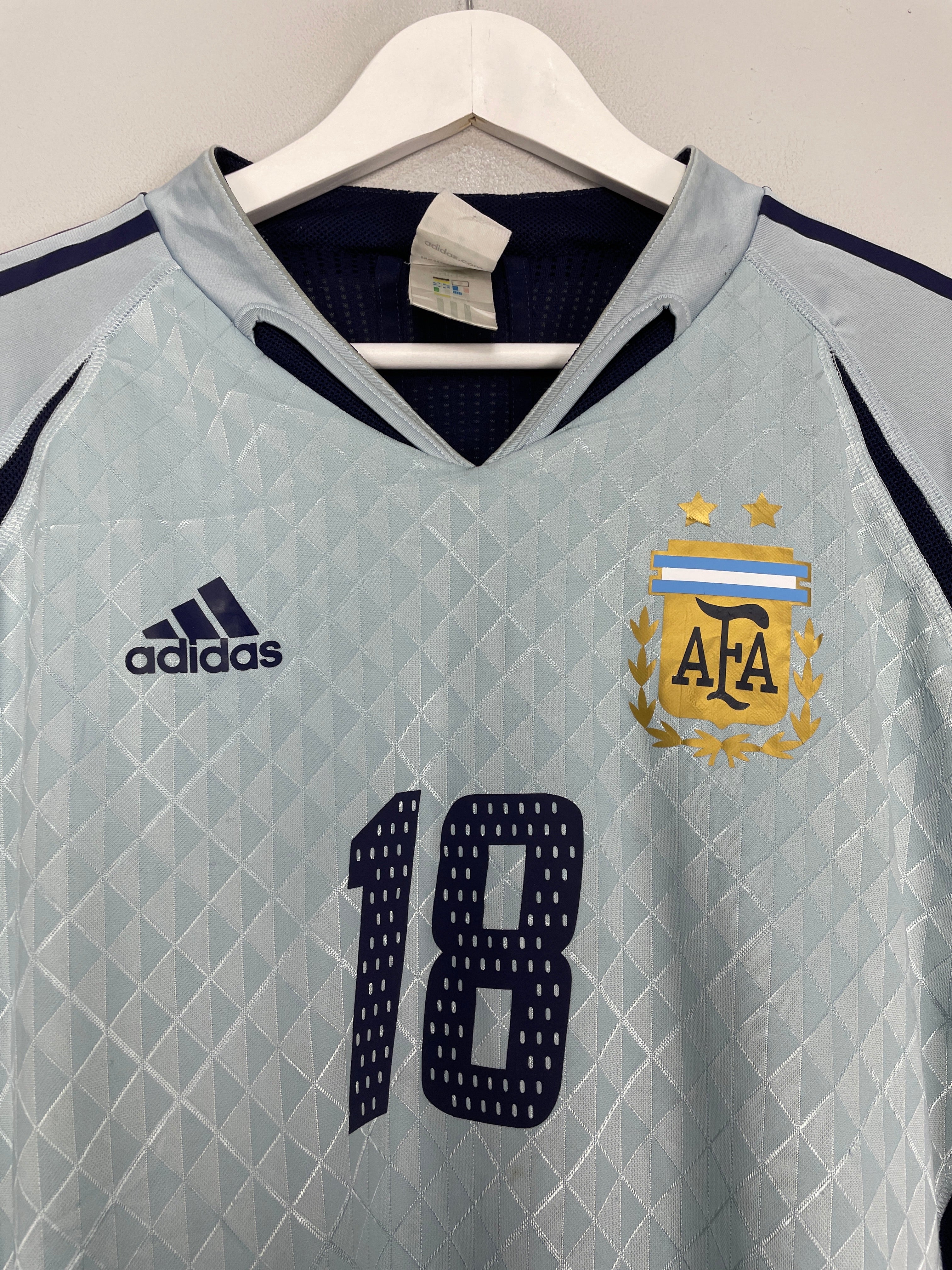 Shop 2004/05 ARGENTINA LUX #18 *PLAYER ISSUE* GK SHIRT (M) ADIDAS, classic football shirts, vintage football shirts & retro soccer jerseys at Cult Kits