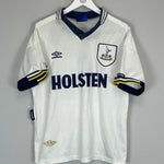 Shop 1993/95 TOTTENHAM KLINSMANN #18 HOME SHIRT (M) UMBRO, classic football shirts, vintage football shirts & retro soccer jerseys at Cult Kits