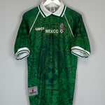 Shop 1999/00 MEXICO HOME SHIRT (L) GARCIS, classic football shirts, vintage football shirts & retro soccer jerseys at Cult Kits
