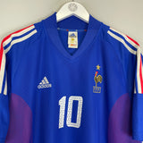 2002/04 FRANCE ZIDANE #10 HOME SHIRT (L) ADIDAS
