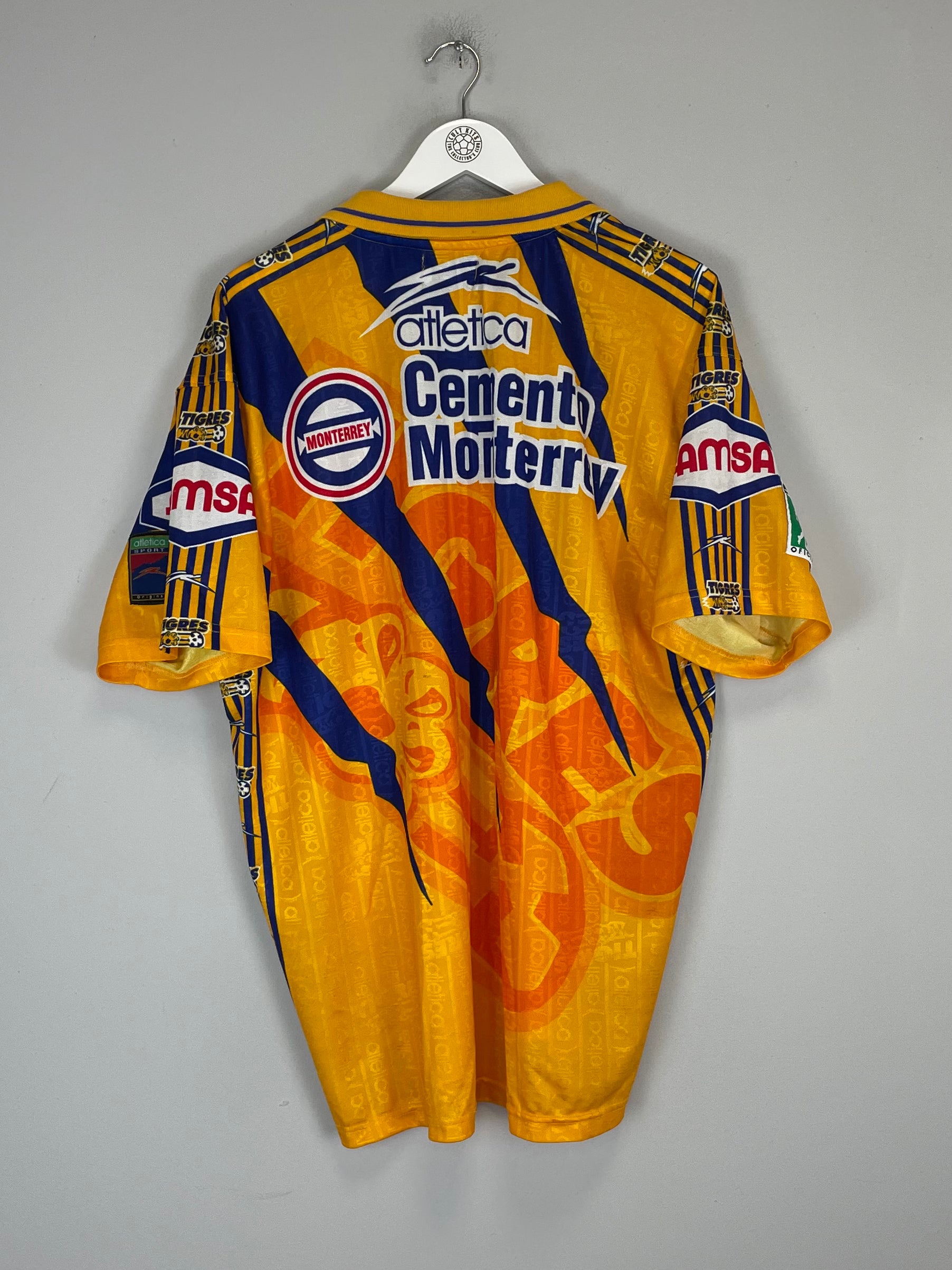 Shop 1997/98 TIGRES HOME SHIRT (XL) ATLETICA, classic football shirts, vintage football shirts & retro soccer jerseys at Cult Kits