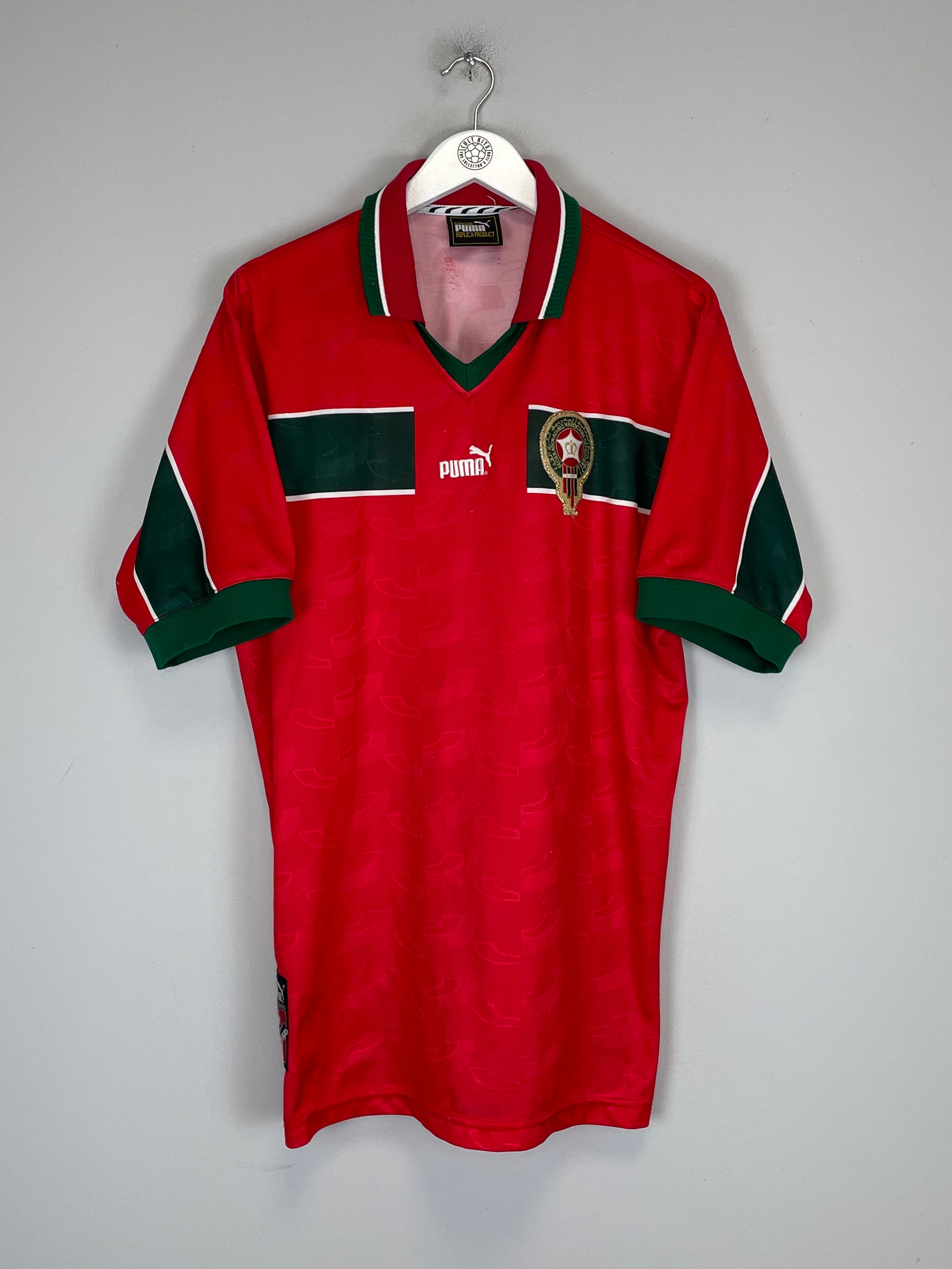 Shop 1998/99 MOROCCO HOME SHIRT (XL) PUMA, classic football shirts, vintage football shirts & retro soccer jerseys at Cult Kits