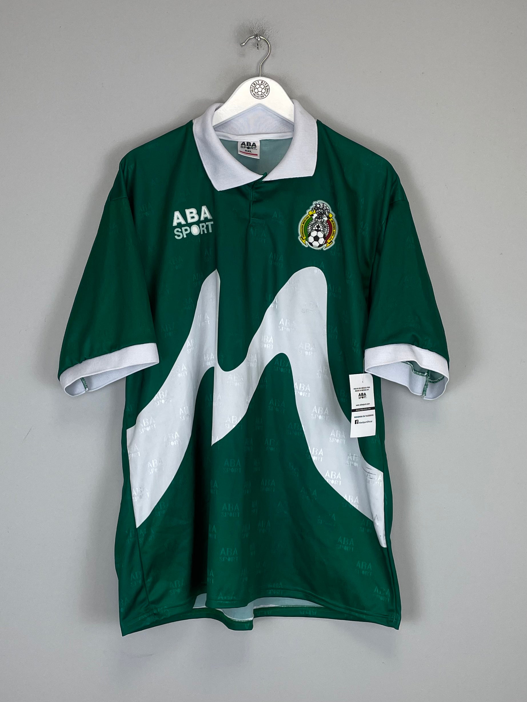 Shop 1995 MEXICO *REISSUE* BNWT HOME SHIRT (XXL) ABA SPORT, classic football shirts, vintage football shirts & retro soccer jerseys at Cult Kits