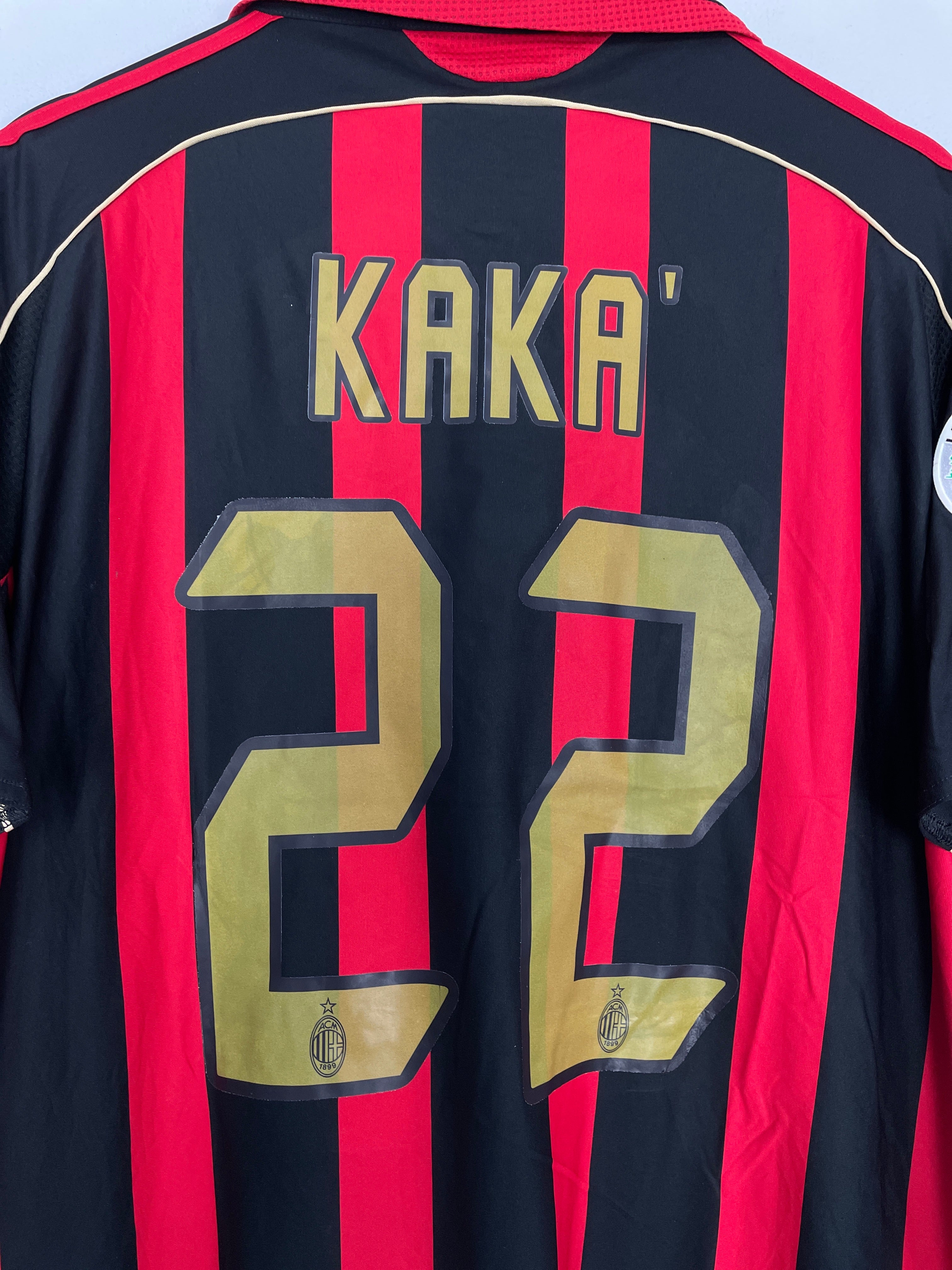 Shop 2006/07 AC MILAN KAKA #22 HOME SHIRT (XL) ADIDAS, classic football shirts, vintage football shirts & retro soccer jerseys at Cult Kits