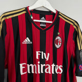 Shop 2013/14 AC MILAN KAKA #22 C/L HOME SHIRT (L) ADIDAS, classic football shirts, vintage football shirts & retro soccer jerseys at Cult Kits