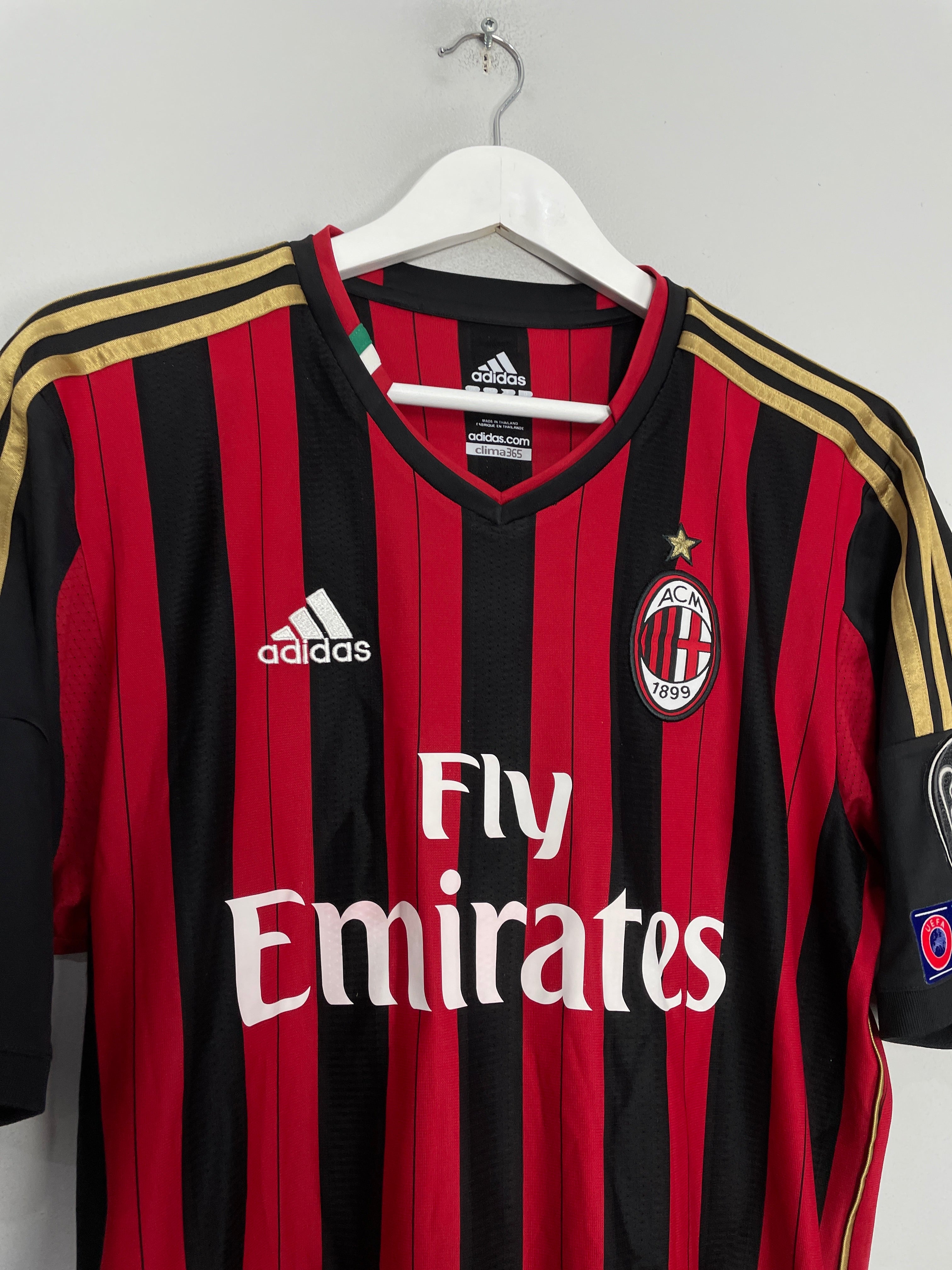 Shop 2013/14 AC MILAN KAKA #22 C/L HOME SHIRT (L) ADIDAS, classic football shirts, vintage football shirts & retro soccer jerseys at Cult Kits