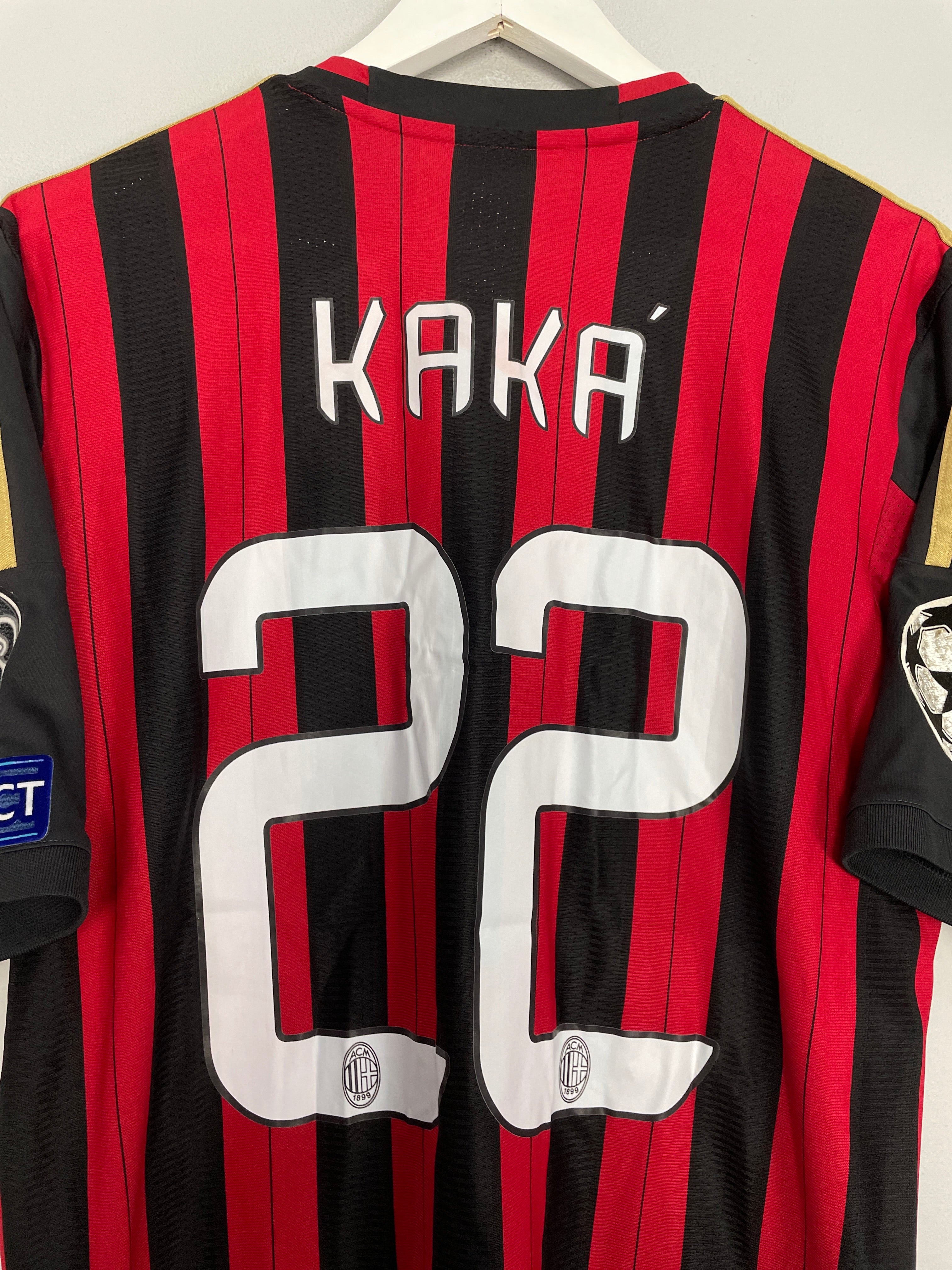 Shop 2013/14 AC MILAN KAKA #22 C/L HOME SHIRT (L) ADIDAS, classic football shirts, vintage football shirts & retro soccer jerseys at Cult Kits