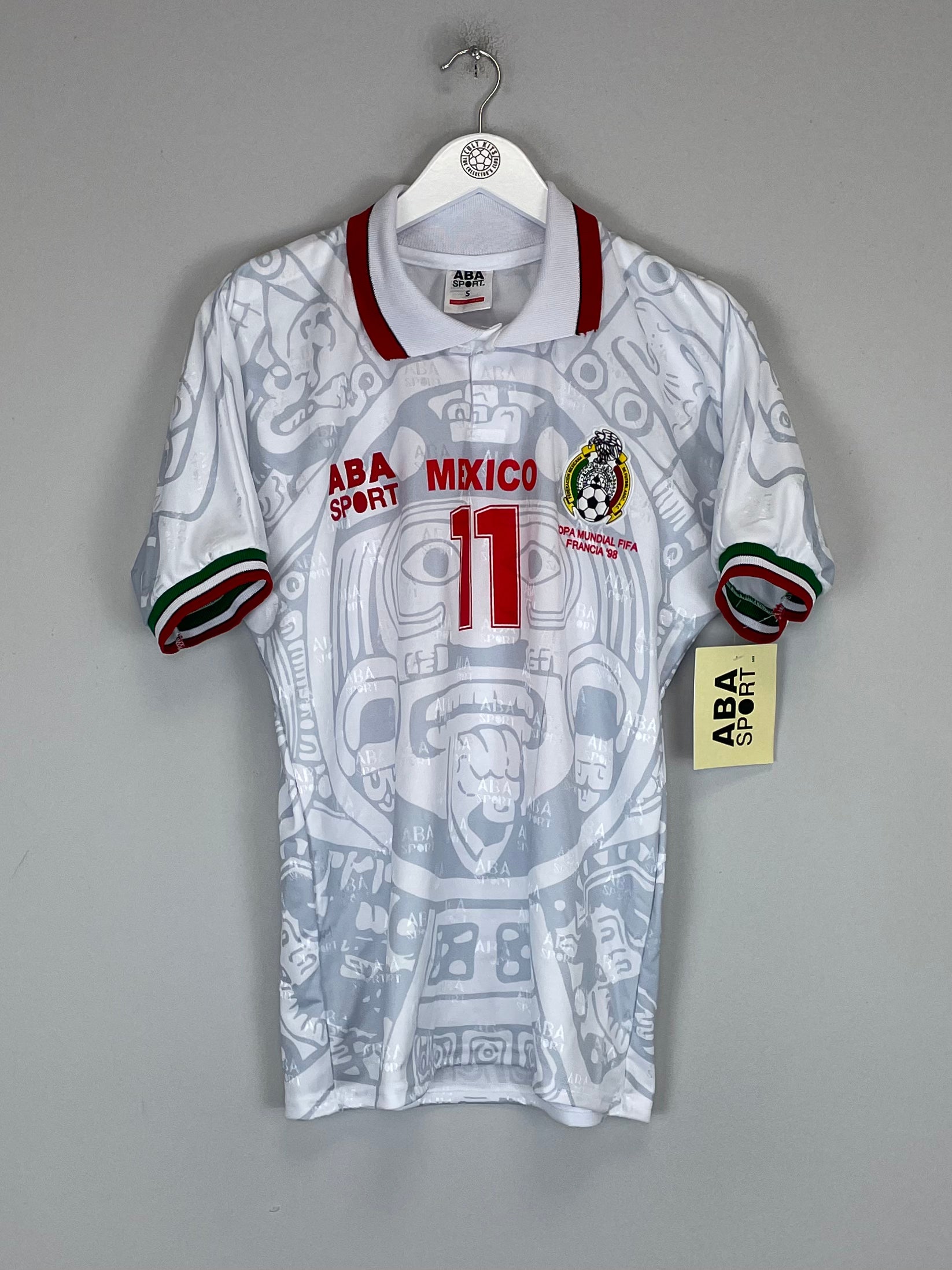 Shop 1998 MEXICO C.BLANCO #11 *REISSUE* BNWT AWAY SHIRT (S) ABA SPORT, classic football shirts, vintage football shirts & retro soccer jerseys at Cult Kits