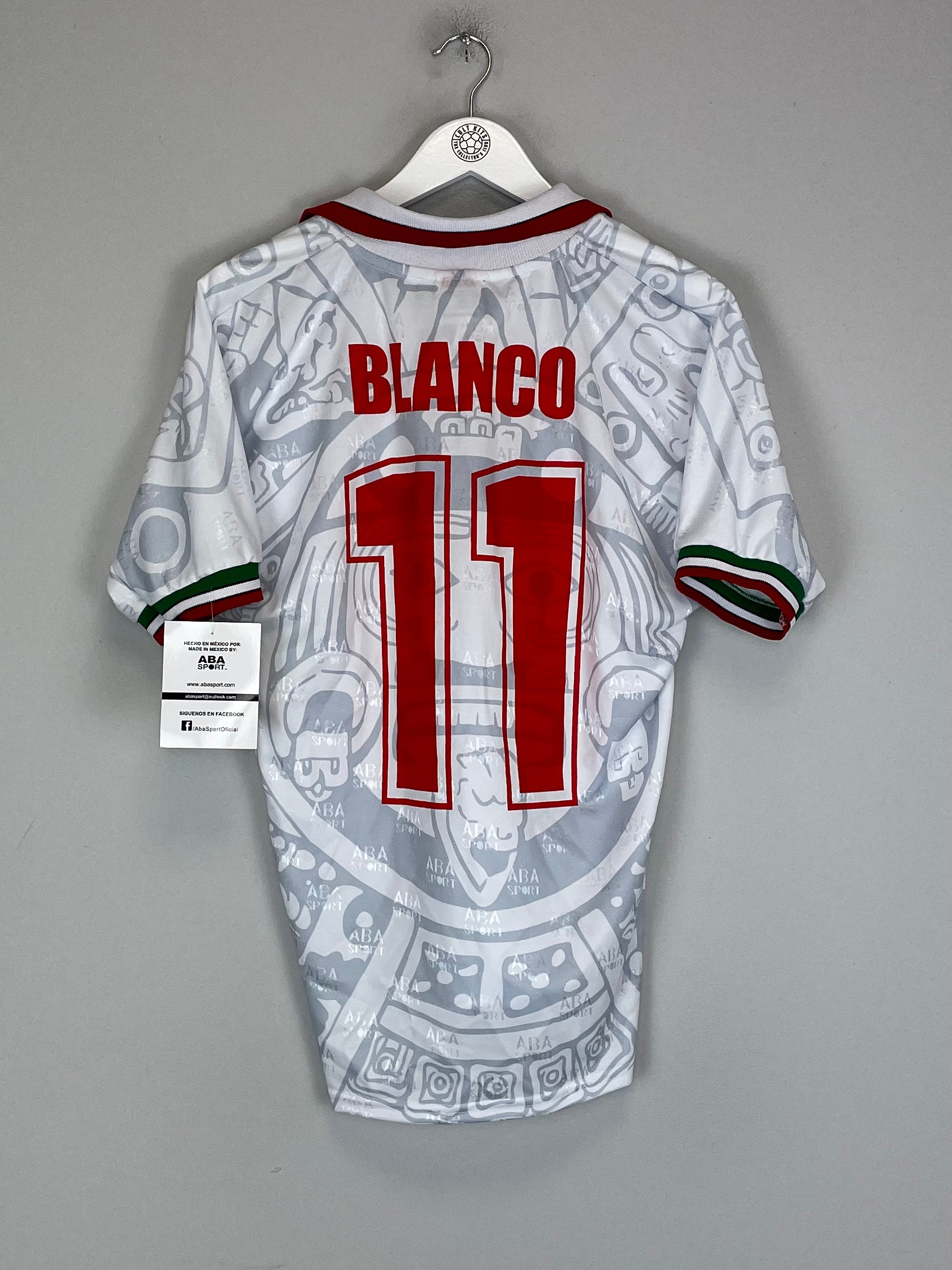 Shop 1998 MEXICO C.BLANCO #11 *REISSUE* BNWT AWAY SHIRT (S) ABA SPORT, classic football shirts, vintage football shirts & retro soccer jerseys at Cult Kits