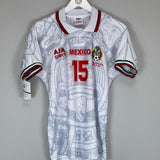 Shop 1998 MEXICO HERNANDEZ #15 *REISSUE* BNWT AWAY SHIRT (S) ABA SPORT, classic football shirts, vintage football shirts & retro soccer jerseys at Cult Kits