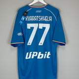 2023/24 NAPOLI KVARATSKHELIA #77 *BNWT* HOME SHIRT (4XL) EA7