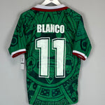 Shop 1998 MEXICO BLANCO #11 *REISSUE* BNWT HOME SHIRT (S) ABA SPORT, classic football shirts, vintage football shirts & retro soccer jerseys at Cult Kits