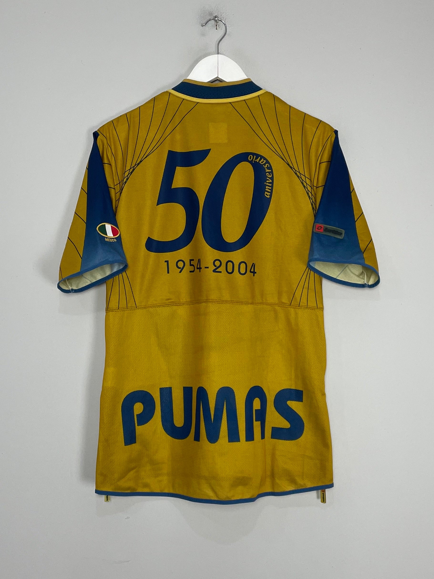 Shop 2003/04 UNAM PUMAS *50 YEAR* SPECIAL SHIRT (M) LOTTO, classic football shirts, vintage football shirts & retro soccer jerseys at Cult Kits