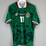Shop 1998 MEXICO BLANCO #11 *REISSUE* BNWT HOME SHIRT (XXL) ABA SPORT, classic football shirts, vintage football shirts & retro soccer jerseys at Cult Kits