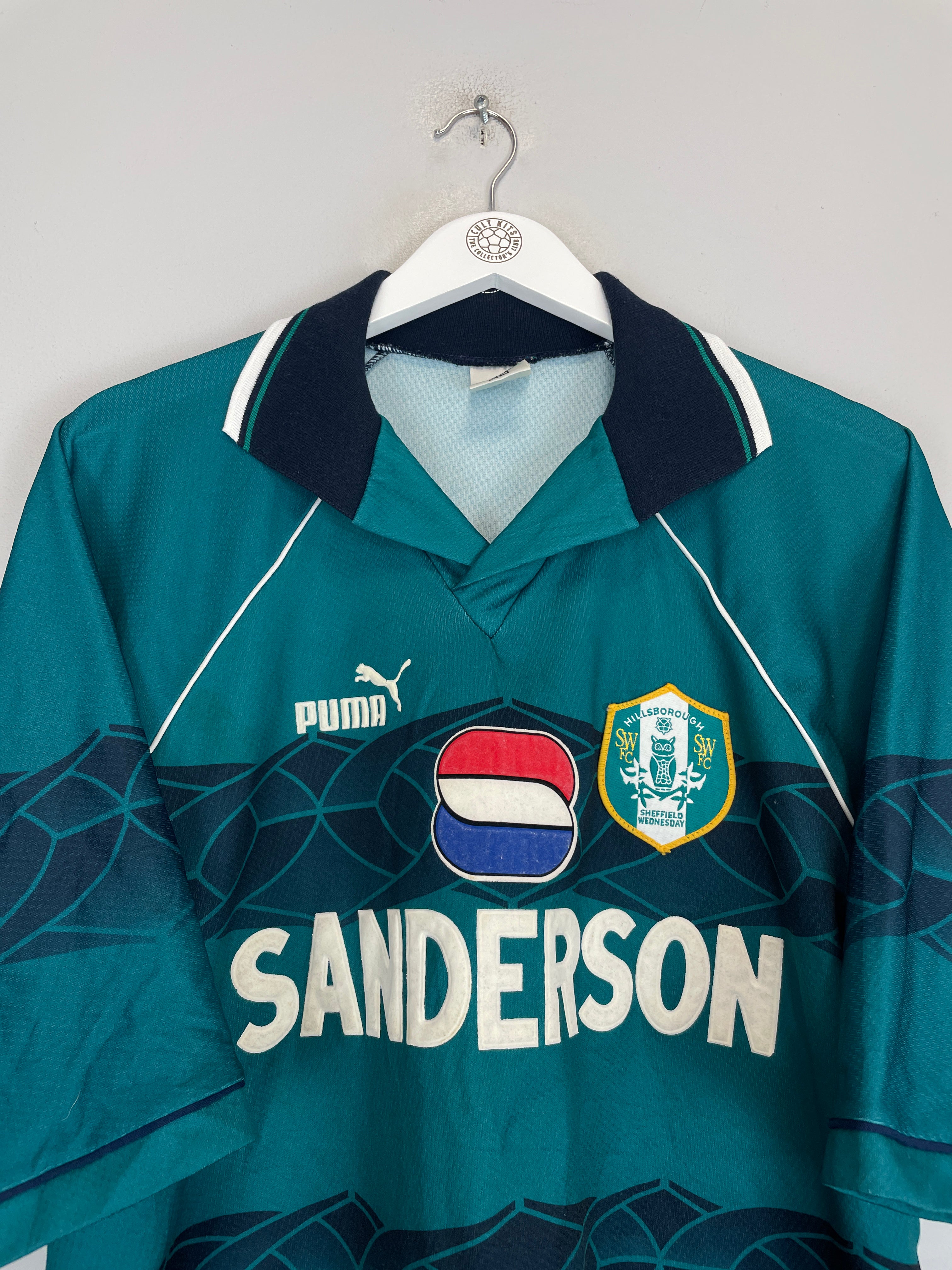Shop 1995/97 SHEFFIELD WEDNESDAY AWAY SHIRT (XL) PUMA, classic football shirts, vintage football shirts & retro soccer jerseys at Cult Kits