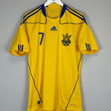2010/12 UKRAINE SHEVCHENKO #7 HOME SHIRT (L) ADIDAS