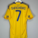 2010/12 UKRAINE SHEVCHENKO #7 HOME SHIRT (L) ADIDAS