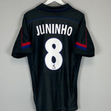 Shop 2003/04 LYON JUNINHO #8 AWAY SHIRT (L) UMBRO, classic football shirts, vintage football shirts & retro soccer jerseys at Cult Kits