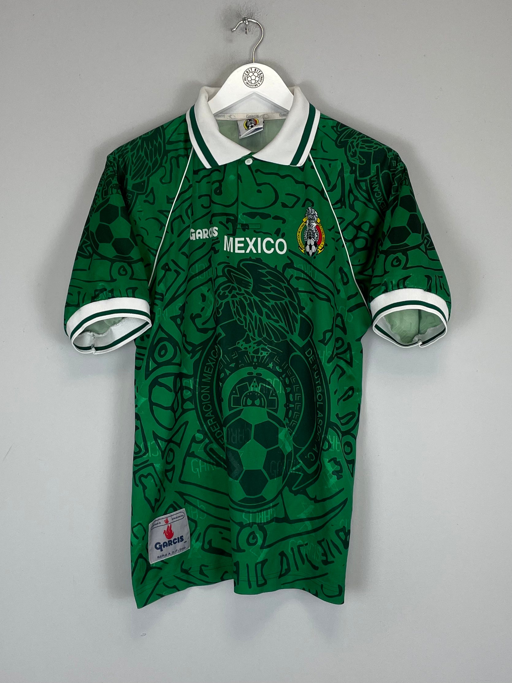 Shop 1999 MEXICO HOME SHIRT (M) GARCIS, classic football shirts, vintage football shirts & retro soccer jerseys at Cult Kits