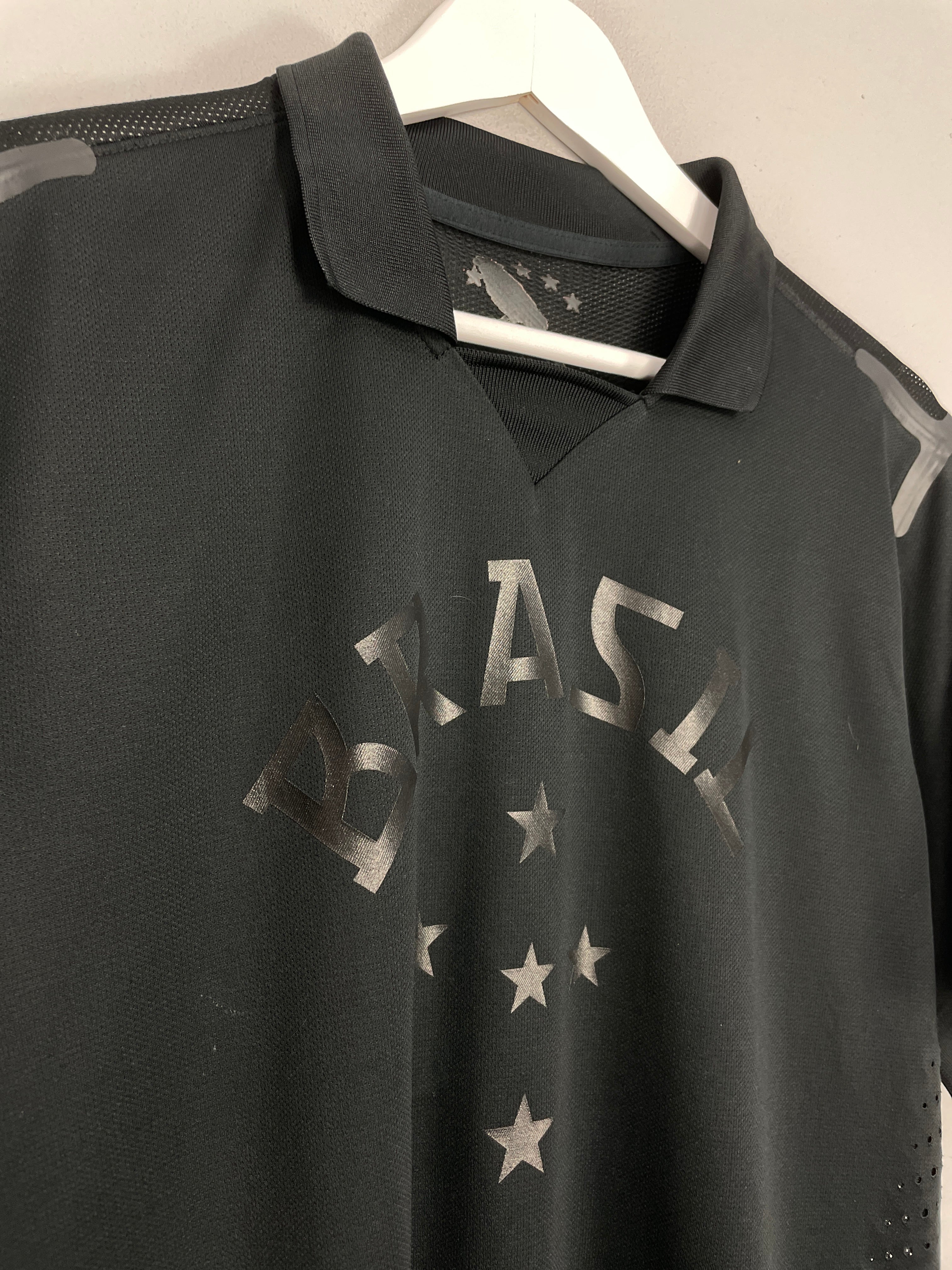 Shop 2013 BRAZIL *AUTHENTIC* BLACKOUT THIRD SHIRT (XL) NIKE, classic football shirts, vintage football shirts & retro soccer jerseys at Cult Kits