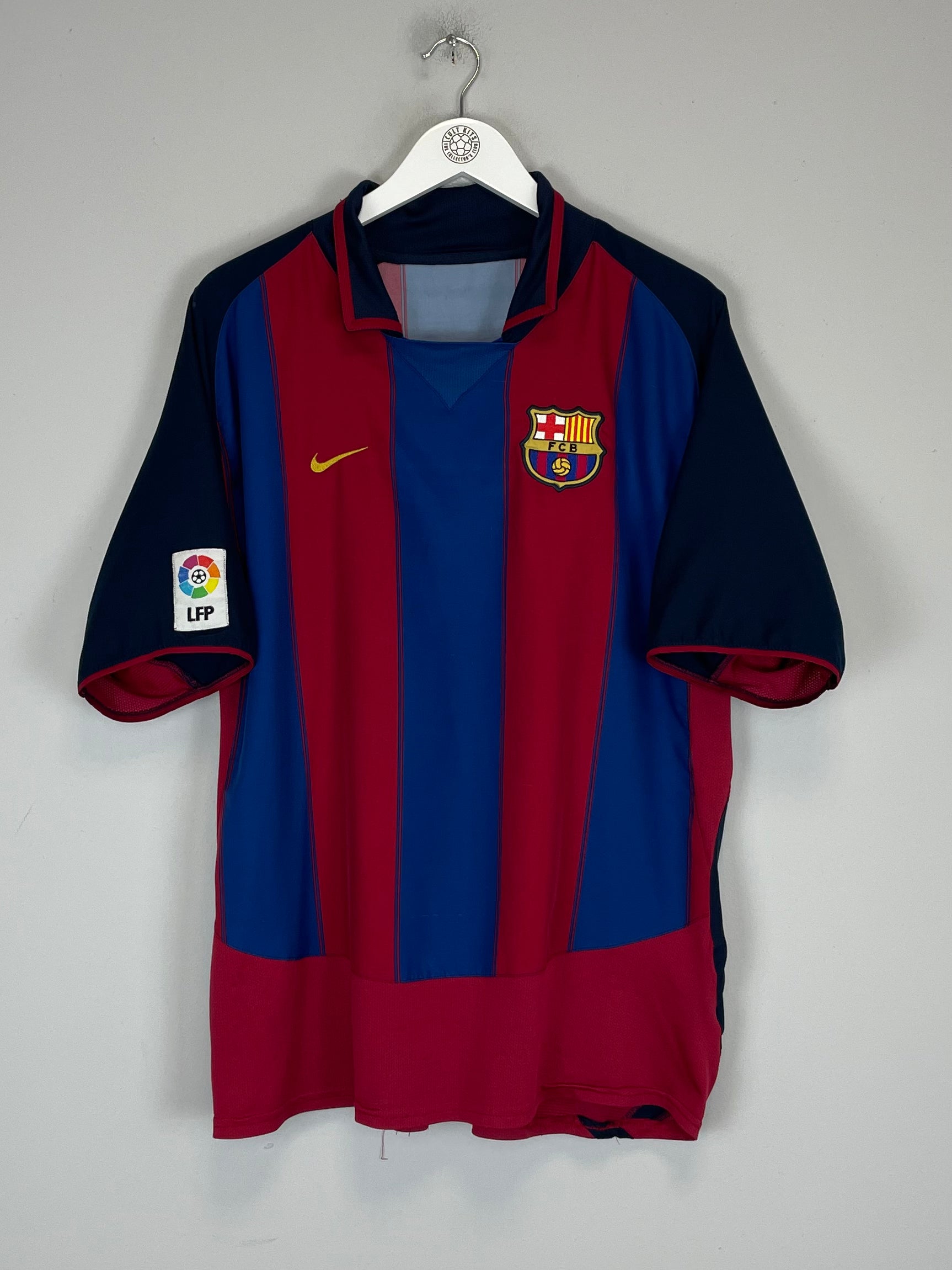 Shop 2003/04 BARCELONA RONALDINO #10 HOME SHIRT (XL) NIKE, classic football shirts, vintage football shirts & retro soccer jerseys at Cult Kits