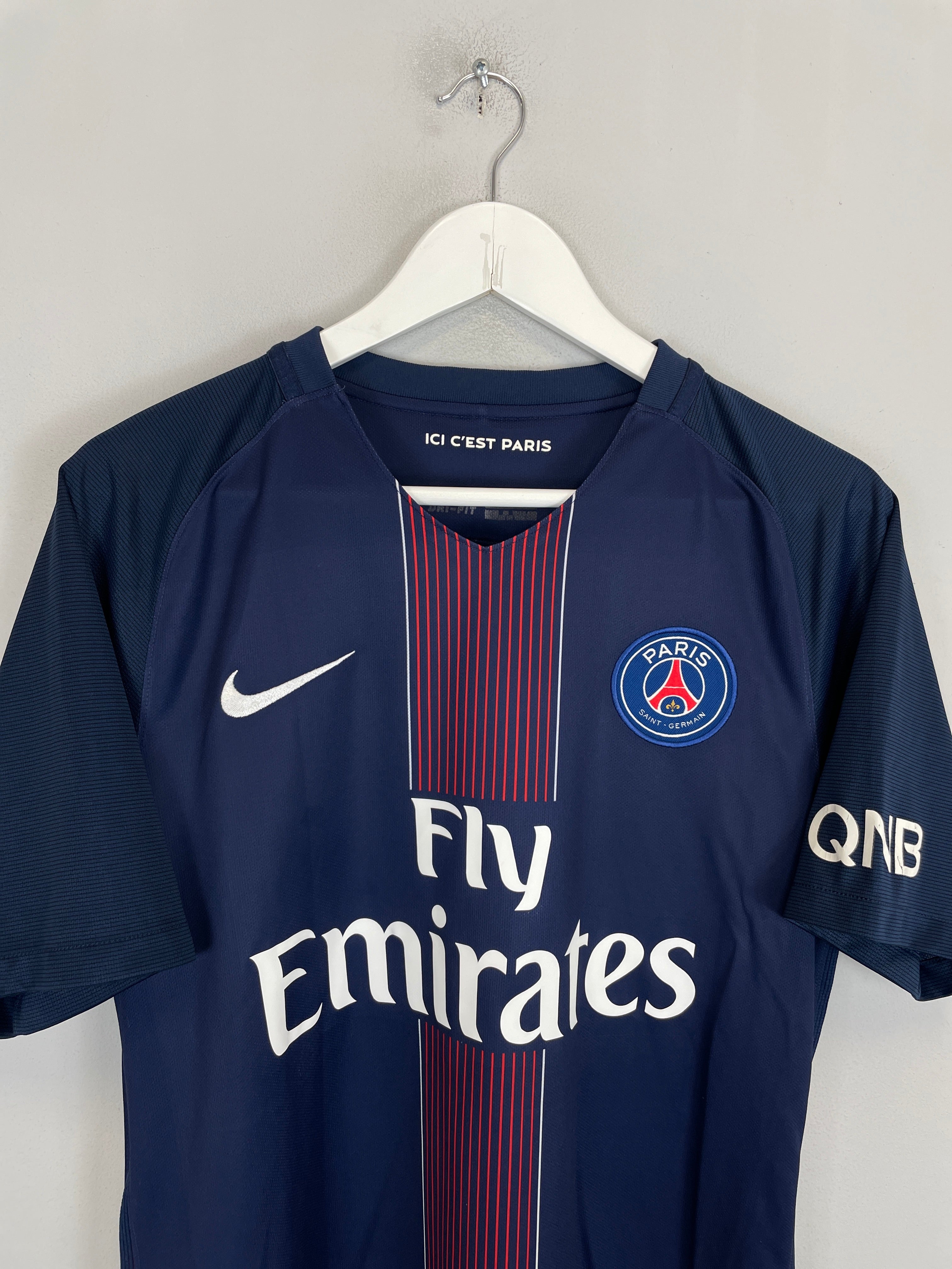 Shop 2016/17 PSG CAVANI #9 HOME SHIRT (M) NIKE, classic football shirts, vintage football shirts & retro soccer jerseys at Cult Kits
