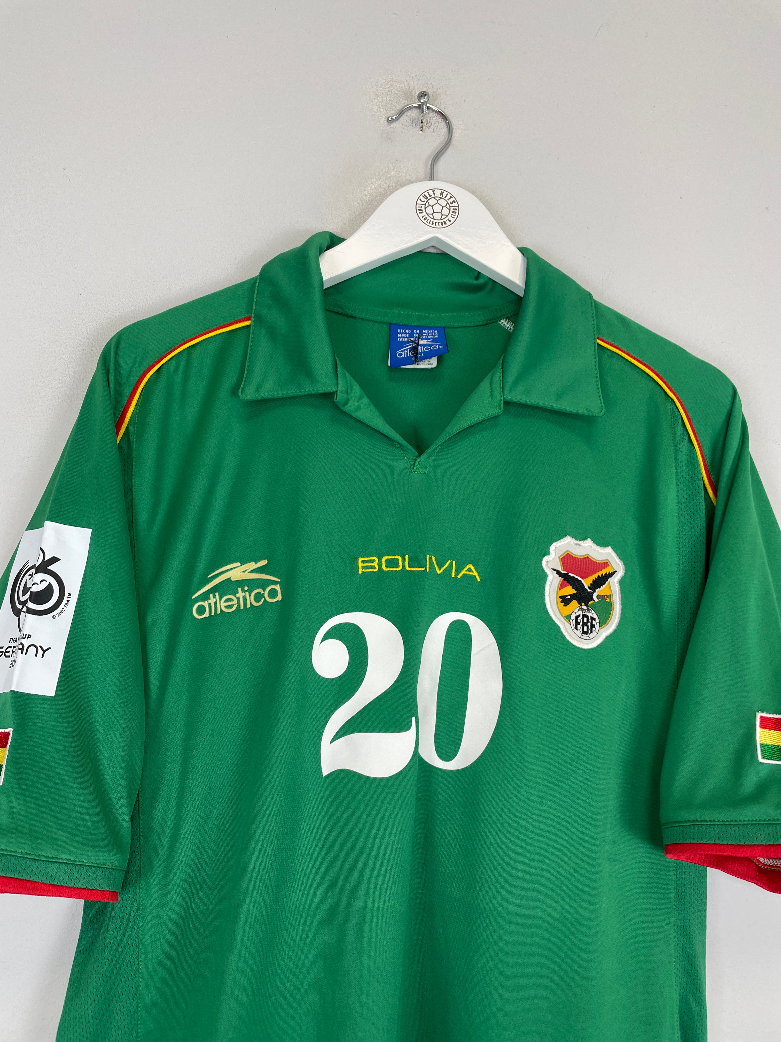 Shop 2004/06 BOLIVIA BOTERO #20 HOME SHIRT (L) ATLETICA, classic football shirts, vintage football shirts & retro soccer jerseys at Cult Kits