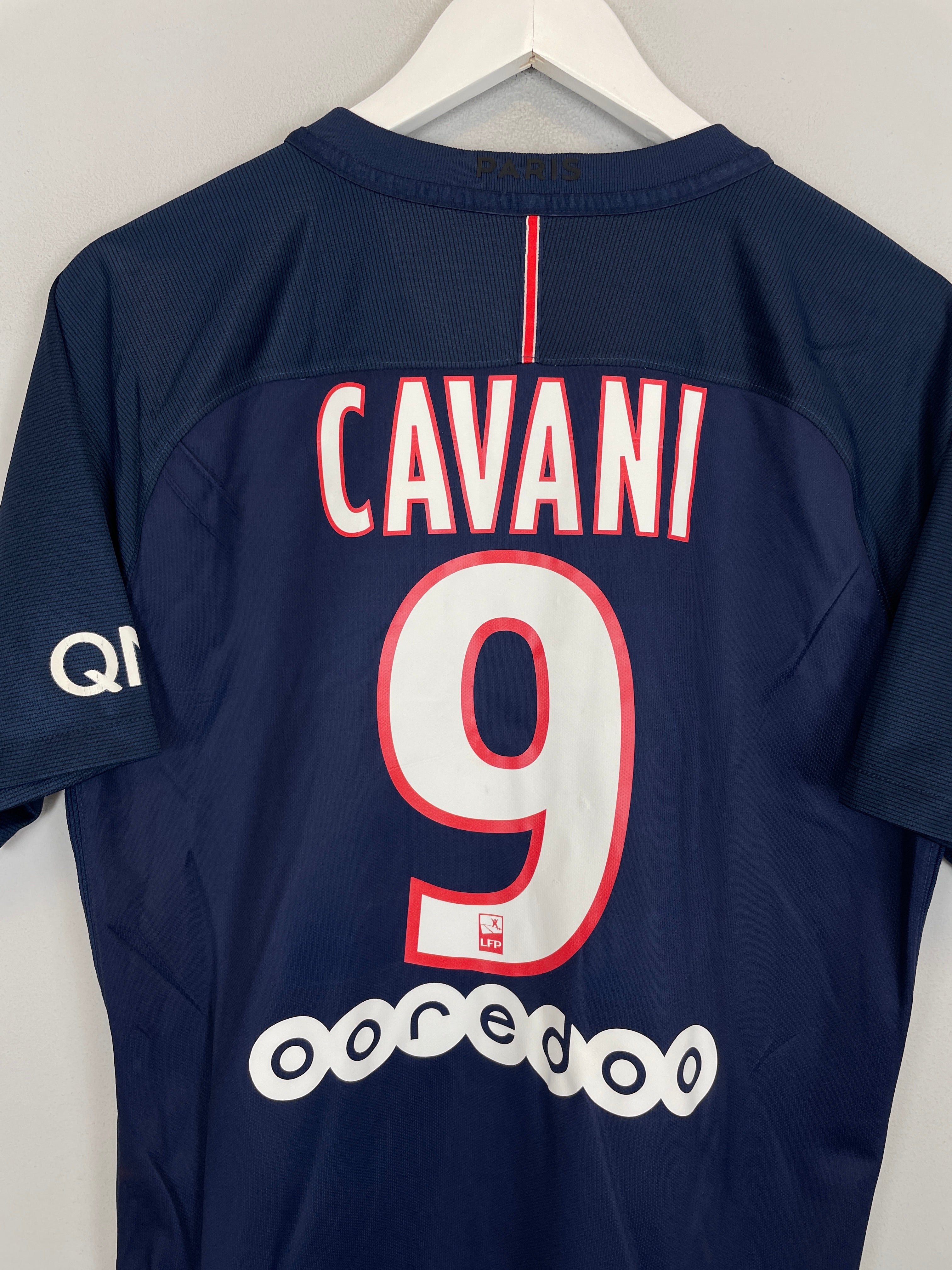 Shop 2016/17 PSG CAVANI #9 HOME SHIRT (M) NIKE, classic football shirts, vintage football shirts & retro soccer jerseys at Cult Kits