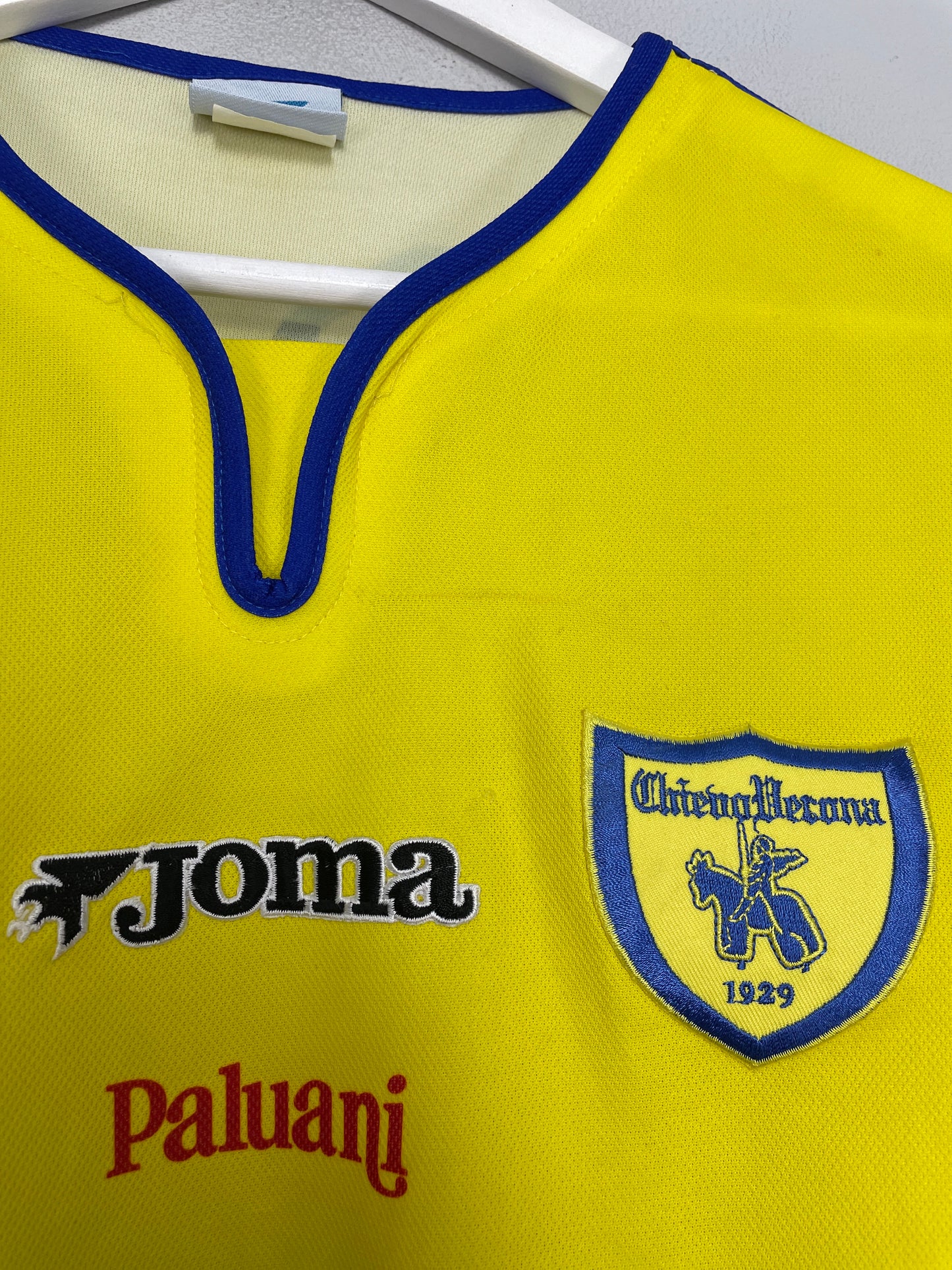2001/02 CHIEVO D'ANNA #94 * MATCH ISSUED* L/S HOME SHIRT (XL) JOMA